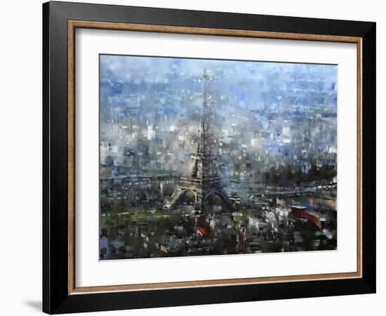 Blue Paris-Mark Lague-Framed Art Print