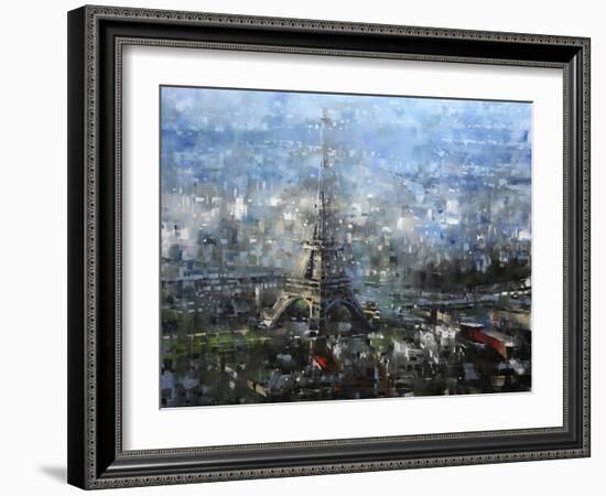 Blue Paris-Mark Lague-Framed Art Print