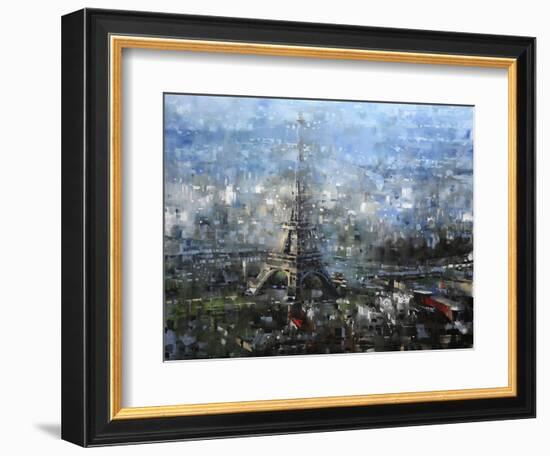 Blue Paris-Mark Lague-Framed Premium Giclee Print