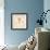 Blue Parrot Tulip on White Crop-Cheri Blum-Framed Art Print displayed on a wall