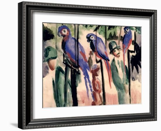 Blue Parrots-Auguste Macke-Framed Giclee Print