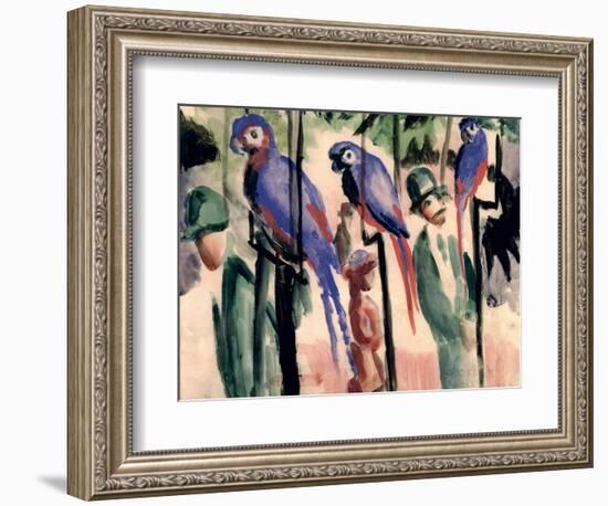 Blue Parrots-Auguste Macke-Framed Giclee Print