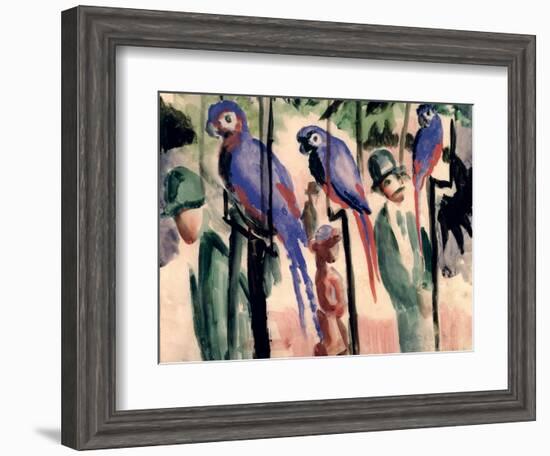 Blue Parrots-Auguste Macke-Framed Giclee Print