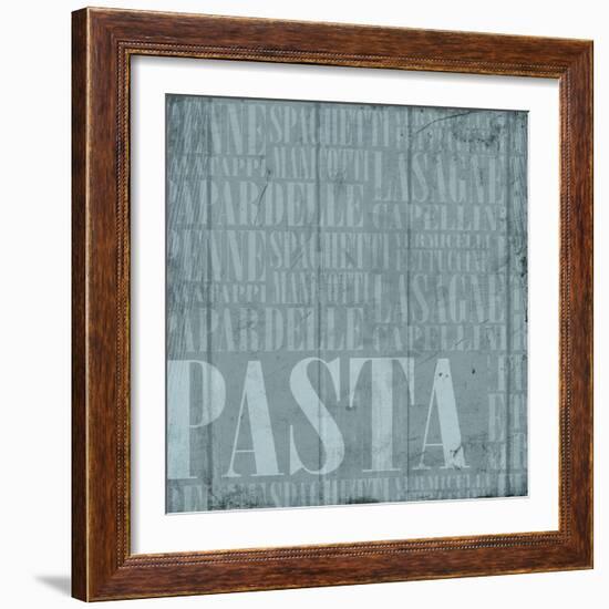 Blue Pasta-Jace Grey-Framed Art Print