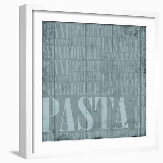 Blue Pasta-Jace Grey-Framed Art Print