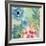 Blue Peach Floral I-Gayle Kabaker-Framed Giclee Print