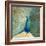 Blue Peacock Cream-Danhui Nai-Framed Art Print