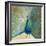 Blue Peacock Cream-Danhui Nai-Framed Art Print