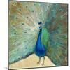 Blue Peacock Cream-Danhui Nai-Mounted Art Print