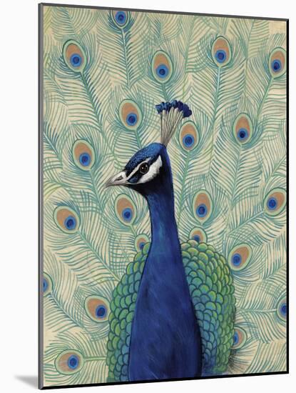 Blue Peacock II-null-Mounted Art Print