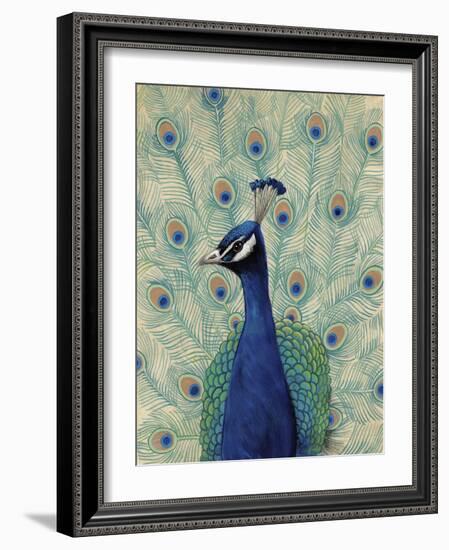 Blue Peacock II-null-Framed Art Print