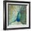 Blue Peacock on Gold-Danhui Nai-Framed Art Print