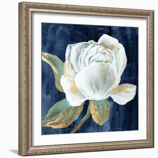 Blue Peony II-Alex Black-Framed Art Print