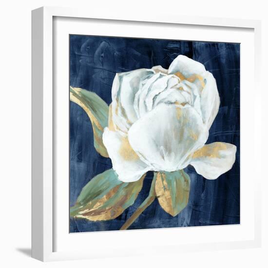 Blue Peony II-Alex Black-Framed Art Print