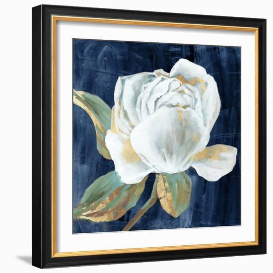 Blue Peony II-Alex Black-Framed Art Print