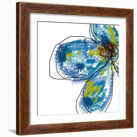 Blue Petals-Jan Weiss-Framed Premium Giclee Print