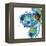 Blue Petals-Jan Weiss-Framed Stretched Canvas