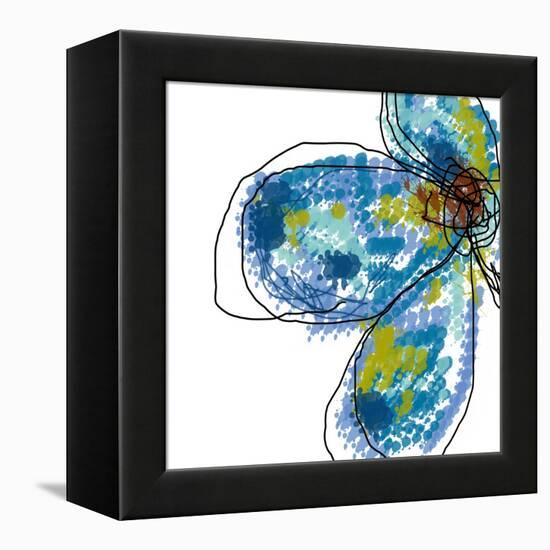 Blue Petals-Jan Weiss-Framed Stretched Canvas