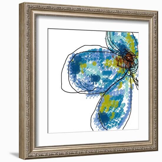 Blue Petals-Jan Weiss-Framed Art Print