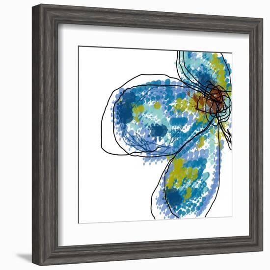 Blue Petals-Jan Weiss-Framed Art Print