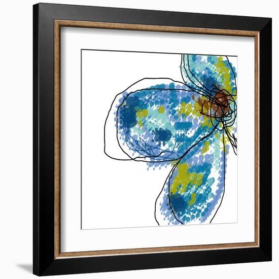 Blue Petals-Jan Weiss-Framed Art Print