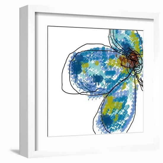 Blue Petals-Jan Weiss-Framed Art Print