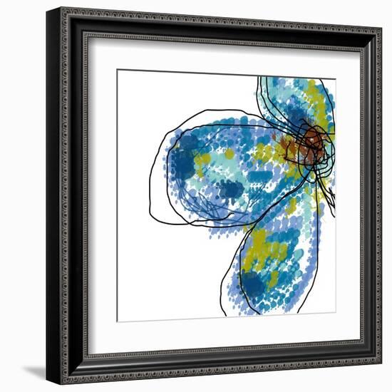 Blue Petals-Jan Weiss-Framed Art Print