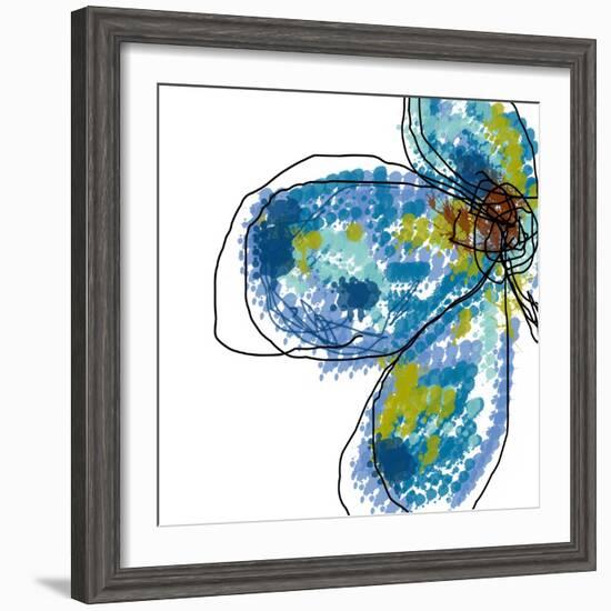 Blue Petals-Jan Weiss-Framed Art Print