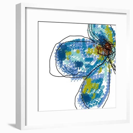 Blue Petals-Jan Weiss-Framed Art Print