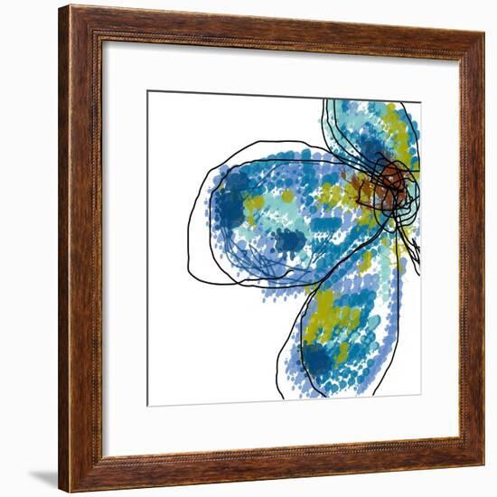 Blue Petals-Jan Weiss-Framed Art Print