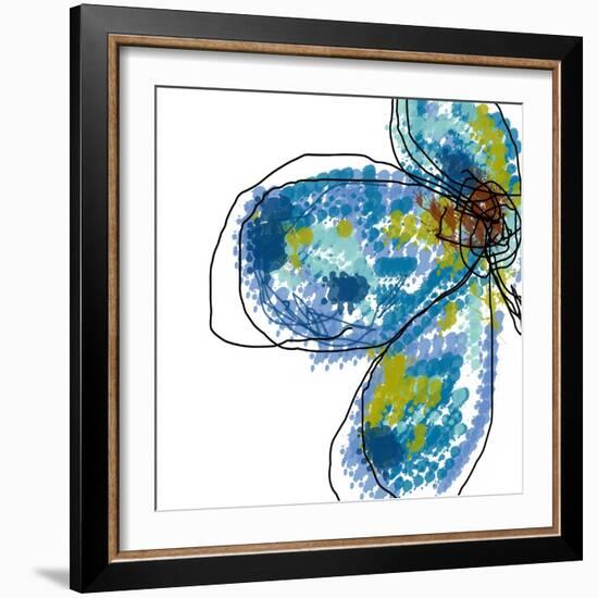 Blue Petals-Jan Weiss-Framed Art Print