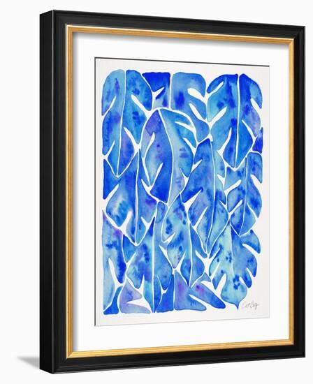 Blue Philodendron-Cat Coquillette-Framed Art Print