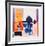 Blue Pitcher on Tablecloth-Wendy Chazin-Framed Limited Edition