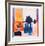 Blue Pitcher on Tablecloth-Wendy Chazin-Framed Limited Edition