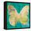 Blue Pop Butterfly-Walter Robertson-Framed Stretched Canvas