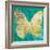 Blue Pop Butterfly-Walter Robertson-Framed Art Print