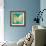 Blue Pop Butterfly-Walter Robertson-Framed Art Print displayed on a wall