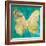 Blue Pop Butterfly-Walter Robertson-Framed Art Print