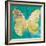 Blue Pop Butterfly-Walter Robertson-Framed Art Print