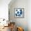 Blue Pop Flowers-Jan Weiss-Framed Art Print displayed on a wall