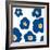 Blue Pop Flowers-Jan Weiss-Framed Art Print