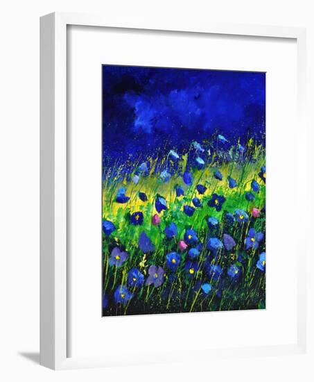 Blue Poppies 674160-Pol Ledent-Framed Art Print