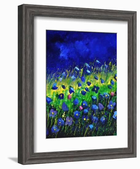 Blue Poppies 674160-Pol Ledent-Framed Art Print