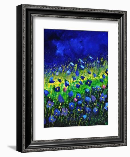 Blue Poppies 674160-Pol Ledent-Framed Art Print