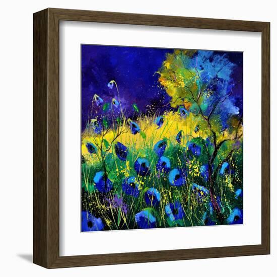 Blue Poppies 7741-Pol Ledent-Framed Art Print