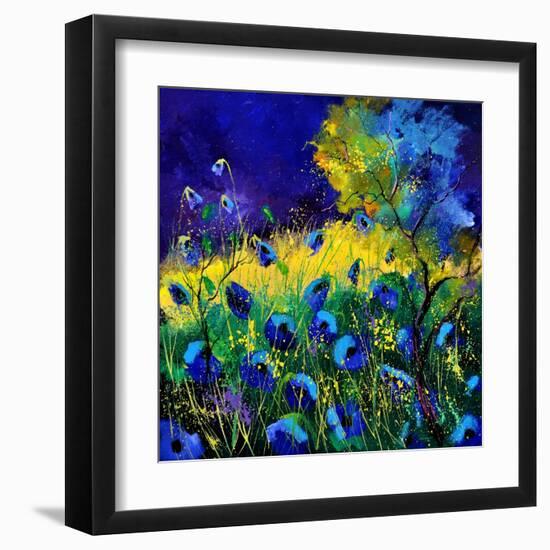 Blue Poppies 7741-Pol Ledent-Framed Art Print