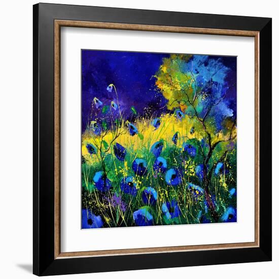 Blue Poppies 7741-Pol Ledent-Framed Art Print