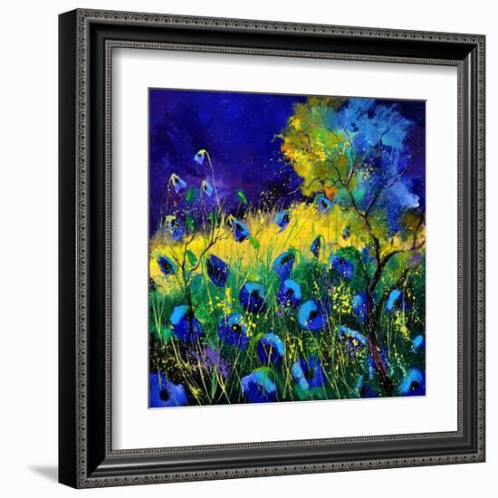 Blue Poppies 7741-Pol Ledent-Framed Art Print