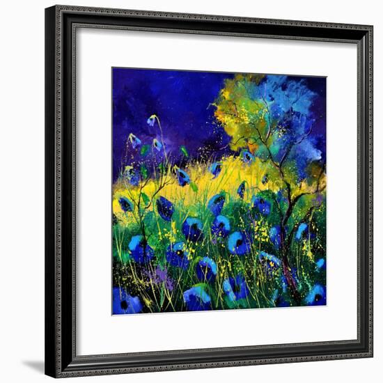 Blue Poppies 7741-Pol Ledent-Framed Art Print