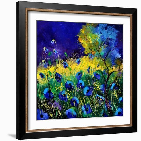 Blue Poppies 7741-Pol Ledent-Framed Art Print